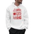 Coffee Cats And Books Lover Reading Men Hoodie