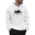 Cute Cat On Book Fun Flower Feline Pet Lover Premium Tri-Blend Men Hoodie