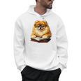 Cute Dog Pomeranian Reading Book Premium Tri-Blend Men Hoodie