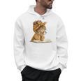 Cute Girl Open Book Reading Book Lover Graphic Round Glasses Men Hoodie