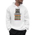 Cute Raccoon Reading On Pile Of Books Men Hoodie Cute Raccoon Reading On Pile Of Books Men Hoodie