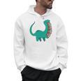 Dinosaur Carrying Book Reading Bookworm Librarian Men Hoodie