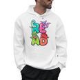 Dinosaur Read Book Lover Dino Reading Kids Premium Tri-Blend Men Hoodie