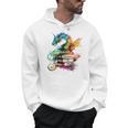 Dragons And Books Watercolor Fantasy Dragon Lover Theme Men Hoodie