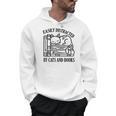Easily Distracted By Cats And Books Shirt Cat And Book Lover Men Hoodie