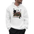 Floral Cat Reading Book Kitten Illustration Men Hoodie Floral Cat Reading Book Kitten Illustration Men Hoodie