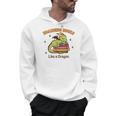 Hoarding Books Like a Dragon Reading Men Hoodie
