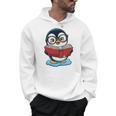 Kawaii Penguin In Cartoon Style With Book And Glasses Men Hoodie Kawaii Penguin In Cartoon Style With Book And Glasses Men Hoodie