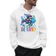 Kids Be Kind Rainbow Scale Fish Teacher Reading Book Toddler Men Hoodie
