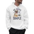 My Needs Are Simple Pug Dog Book Coffee Lover Men Hoodie