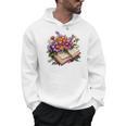 Open Book With Colorful Flowers For Readers Men Hoodie Open Book With Colorful Flowers For Readers Men Hoodie