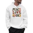 Peace Love Books Librarian Teacher Life Book Library Men Hoodie