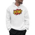 POW Comic Book Font Action Hero BAM BANG BOOM POW Men Hoodie