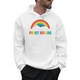 Rainbow Colors First Grade Squad Reading Book Graphic Men Hoodie