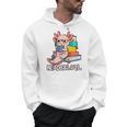 Readalotl a Kawaii Axolotl Reading a Book As Readsalotl Raglan Baseball Tee Men Hoodie