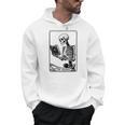 The Reader Tarot Card Skeleton Reading Book Books Men Hoodie