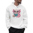 Readsolotl Kawaii Axolotl Reading Book Lover Men Hoodie