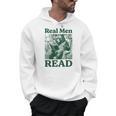 Real Men Read Cute Bear Tea Book Lover Men Boys Reading Premium Tri-Blend Men Hoodie