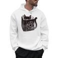 SataniCat Pentagram Cat Satan Demon Necronomicon Book Lover Men Hoodie