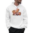 Turkey Reading Books Fall Thanksgiving Teacher Book Lovers Men Hoodie