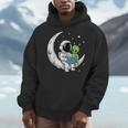 Astronaut Alien Reading Book Moon Space Men Hoodie