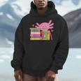 Axolotl Book Reading Librarian English Teacher For Men Women Kids Men Hoodie