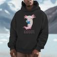 AXOLOTL Reads a Book READOLOTL Bookworm Axolotl Men Hoodie