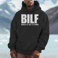 BILF Books I'd Like To Finish Humorous Book Lover Pun Men Hoodie BILF Books I'd Like To Finish Humorous Book Lover Pun Men Hoodie