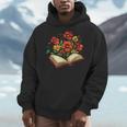 Book With Blooming Flowers Reading Nature Garden Men Hoodie Book With Blooming Flowers Reading Nature Garden Men Hoodie