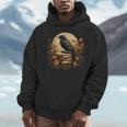 Book Lover Ideas Raven Reading Book Occult Crow Men Hoodie