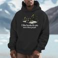 I Like Books & Cats More Than People Cat Book Lover Reading Men Hoodie