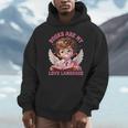 Books Are My Love Language Reading Lover I Valentines Cupid Men Hoodie