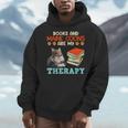 BOOKS AND MAINE COONS ARE MY THERAPY Main Coon Men Hoodie BOOKS AND MAINE COONS ARE MY THERAPY Main Coon Men Hoodie