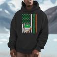 Books US American Flag One Lucky Librarian St Patrick's Day For Women Kids Men Men Hoodie
