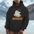 Booooks Funny Halloween Cute Ghost Book Reading Men Hoodie