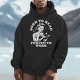 Born To Read Forced To Work Bookworm Librarian Retro Bookish Men Hoodie Born To Read Forced To Work Bookworm Librarian Retro Bookish Men Hoodie