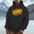 Boy Five Superhero Comic Book Hero 5th Birthday Boy 5 Years Men Hoodie Boy Five Superhero Comic Book Hero 5th Birthday Boy 5 Years Men Hoodie