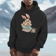 Bunny With Books And Coffee Reading Booknerd Bookish Easter Men Hoodie Bunny With Books And Coffee Reading Booknerd Bookish Easter Men Hoodie
