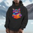 Cat Book Shirt Colorful Cat Reading Book Men Hoodie