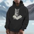 Cat Bookworm Reading Book Graphic Men Hoodie