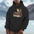 Cat Reading A Book In Traditional Japanese Clothing Kimono Men Hoodie Cat Reading A Book In Traditional Japanese Clothing Kimono Men Hoodie