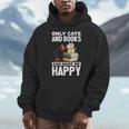 Only Cats And Books Can Make Me Happy Cat Lover Men Women Kids Men Hoodie