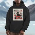 Cats Music Books Lover Essentials Red Retro Silkscreen Men Hoodie