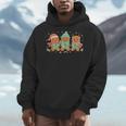 Christmas Library Gingerbread Man Books Lover Bookworm Men Hoodie