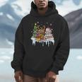 Christmas Tree Snowman Reindeer Book Stack Librarian Men Hoodie Christmas Tree Snowman Reindeer Book Stack Librarian Men Hoodie