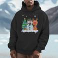 Christmas Tree Snowman Reindeer Book Stack Tee Librarian Men Hoodie