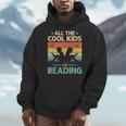 All The Cool Kids Are Reading Retro Book Lovers Reader Nerd Men Hoodie