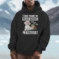 Cute Glasses Read Books & Pet My Maltese Lover Men Hoodie