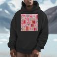 Cute Pink Book Pattern Book Lover Men Hoodie Cute Pink Book Pattern Book Lover Men Hoodie