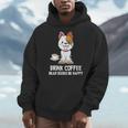 Drink Coffee Read Books Be Happy Nerdy Pet Puppy Owner Men Hoodie